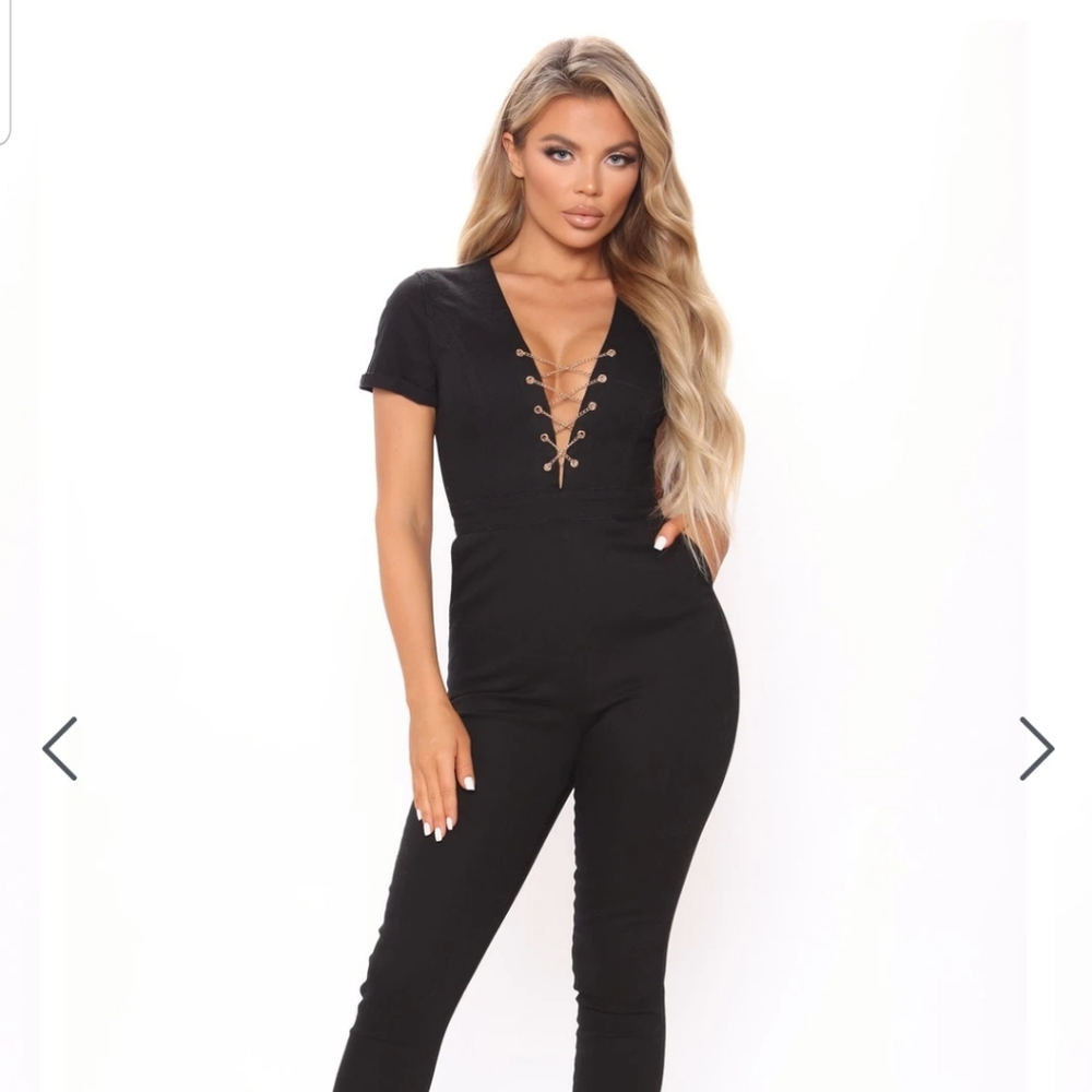 Fashion Nova Denim Jumpsuit
